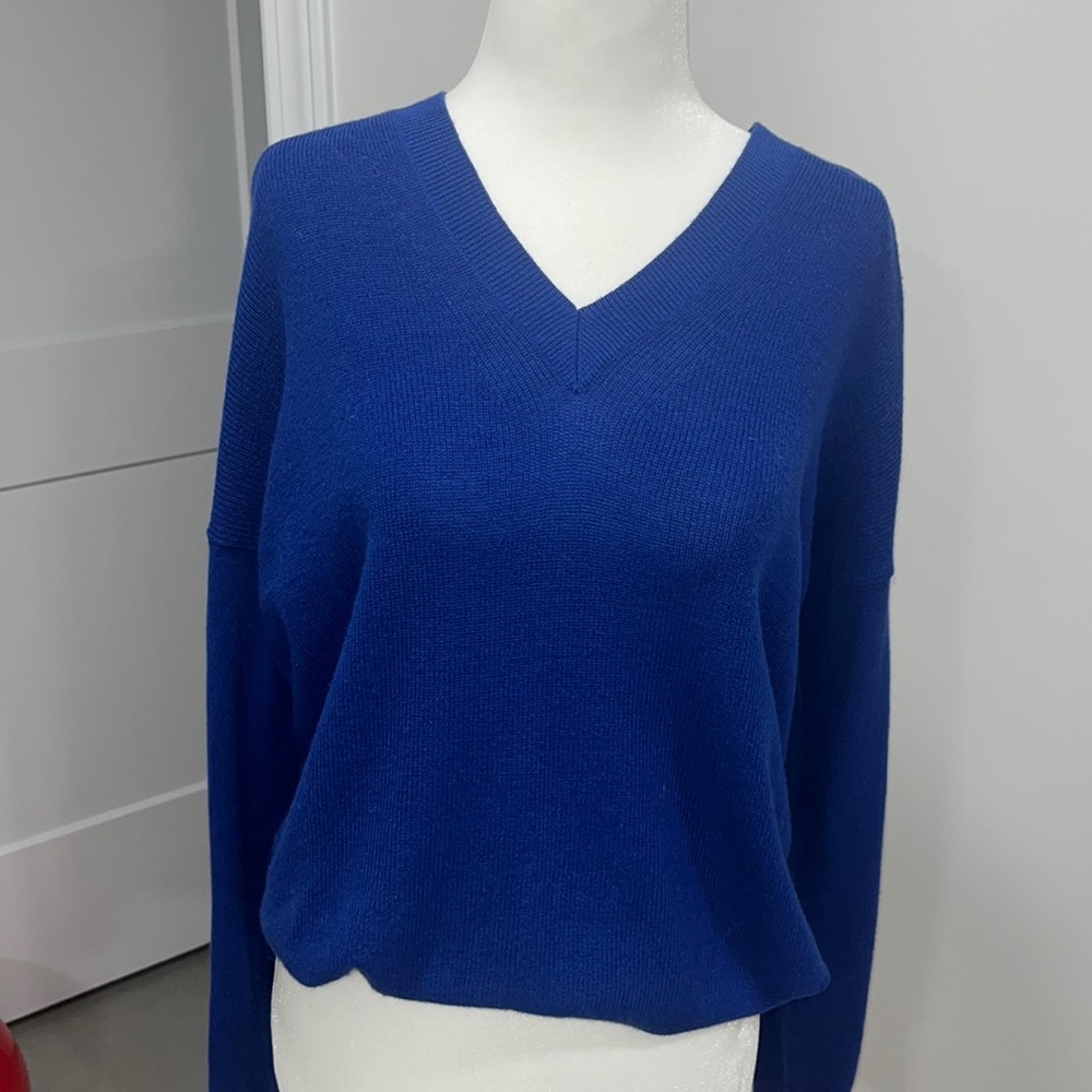 J. Crew Women's V-Neck Sweater in Blue
